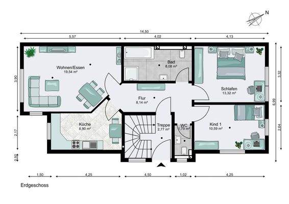 Grundriss Erdgeschoß