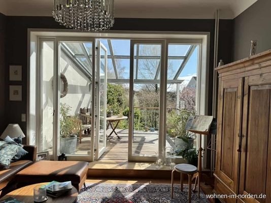 Blick zur Veranda