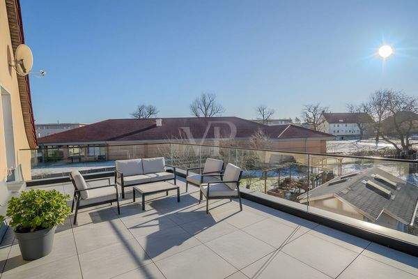 Dachterrasse digital möbliert