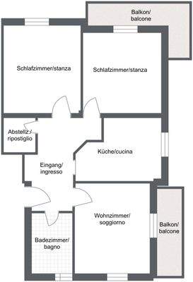 Meran-Merano-Dreizimmerwohnung-trilocale-Balkon-balcone-Keller-cantina-zentral-saniert-ristrutturato-Bonus 110-Böden-pavimenti-Fenster-finestre