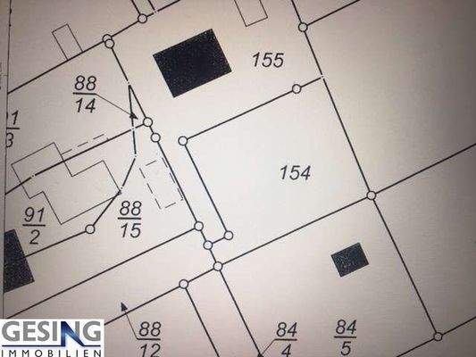 Auszug Flurkarte - Flurstück 154