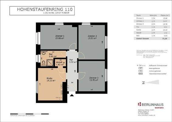 VE 135029 Hohenstaufenring 110, 1OG re