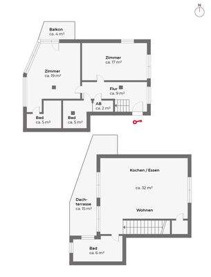Ober- und Staffelgeschoss - Wohnung 3