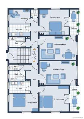 Grundrissskizze 3.OG Vordergebäude