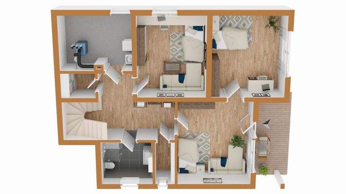 Gartengeschoss mit Terrasse