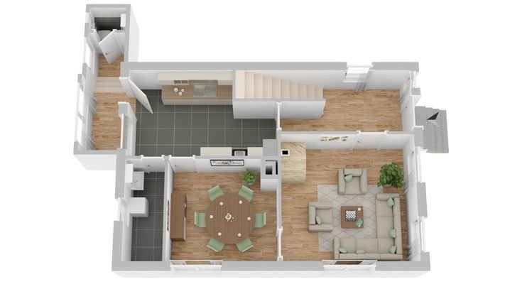 illustierter Grundriss Erdgeschoss