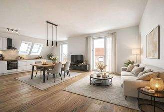 Wohnen / Essen (KI-Staging) 