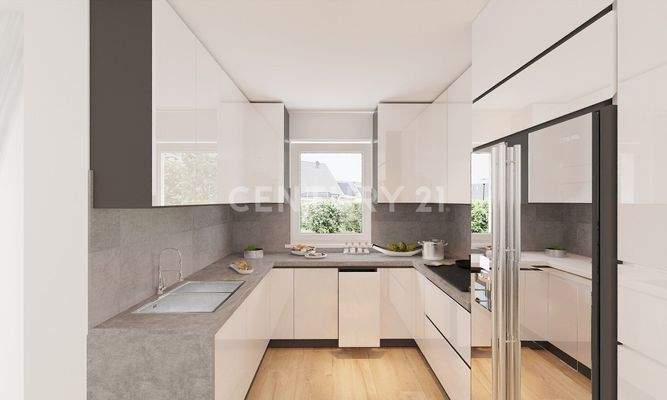 Wohn-, Ess- und Küchenbereich (visualisiert)