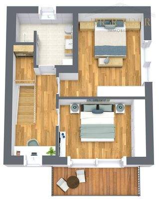 3D Grundriss Obergeschoss