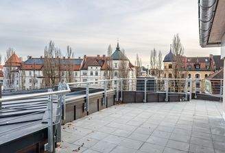 Ca. 50 m² große Dachterrasse.