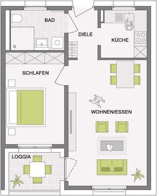 Grundriss Wohnung 4, 11