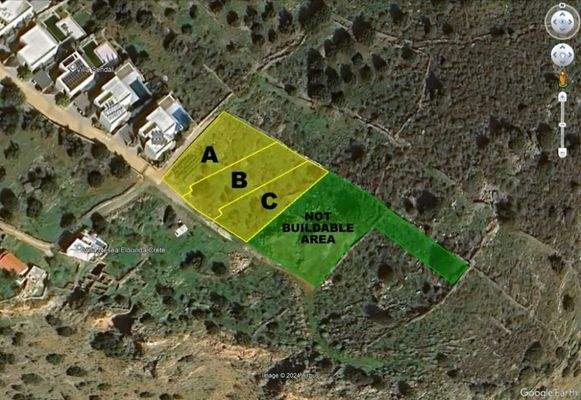 Kreta, Plaka: 3 Grundstücke mit Meerblick und Baugenehmigungen bei Elounda zu verkaufen