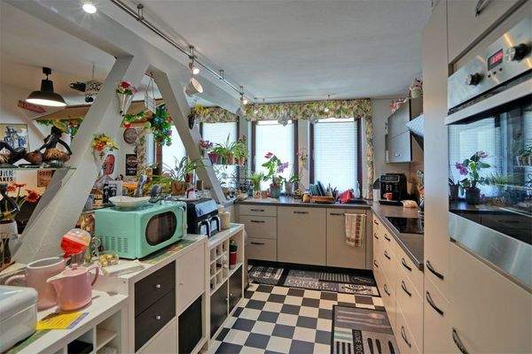 Küche im Dachgeschoss