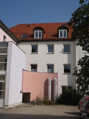 Rückansicht mit Hauseingang