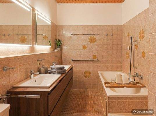 [KI-optimiertes Foto] Großzügiges Badezimmer mit komfortabler Ausstattung