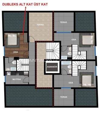 Flats with Underfloor Heating in Muratpaşa, Antalya