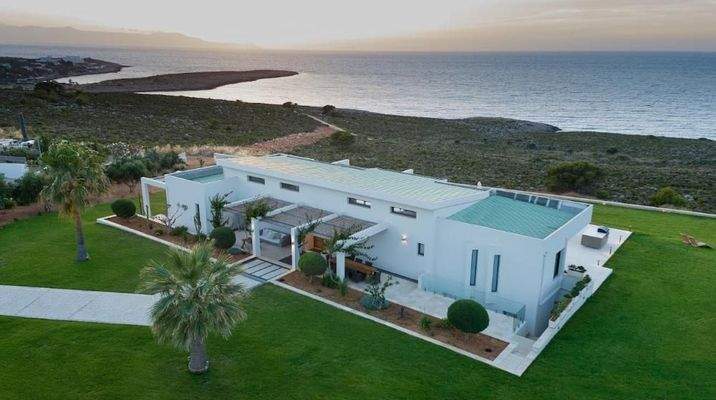 Kreta, Kalathas: Moderne mediterrane Villa mit atemberaubendem Meerblick zu verkaufen