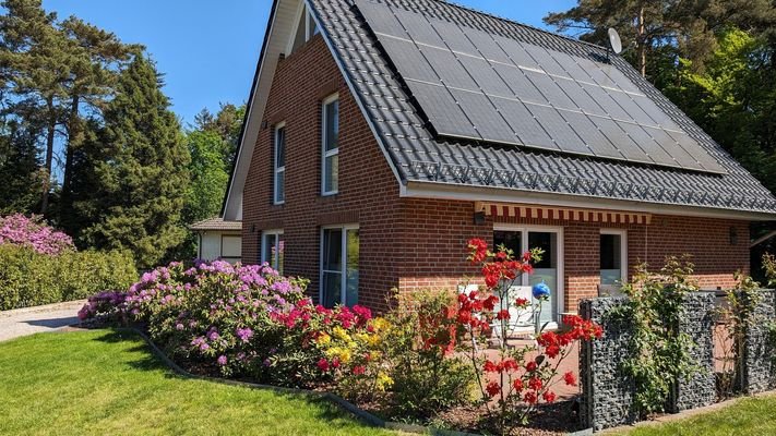 Rückansicht mit PV Anlage 