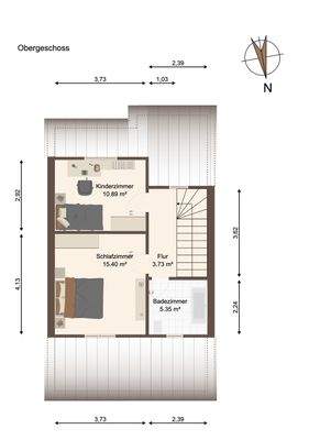 Grundriss Obergeschoss