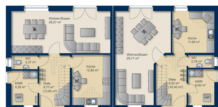 Grundriss-Idee-enthält Sonderausstattung