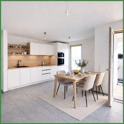 Küche  mit Esstisch - KI generiert