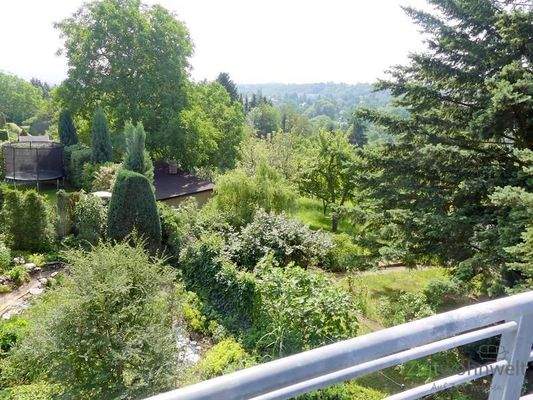 Blick vom Balkon herunter