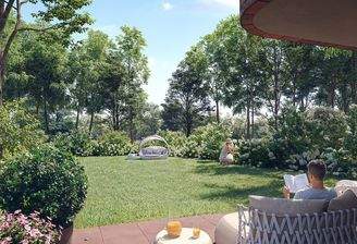 Blick in den Garten - Visualisierung