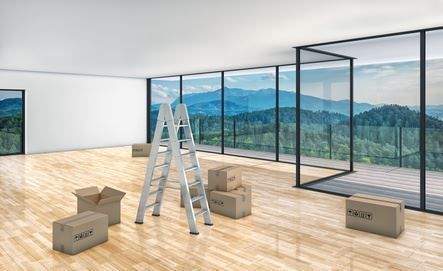 Wohnzimmer mit Bergpanorama