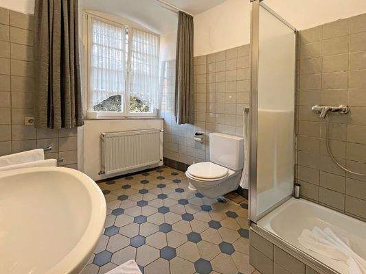 Tageslichtbad mit Dusche Apartment EG
