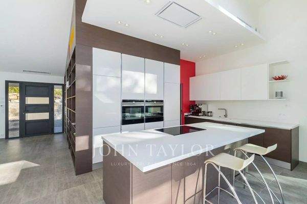 Cuisine Bar Carrelage Acier inoxydable Îlot de cuisine