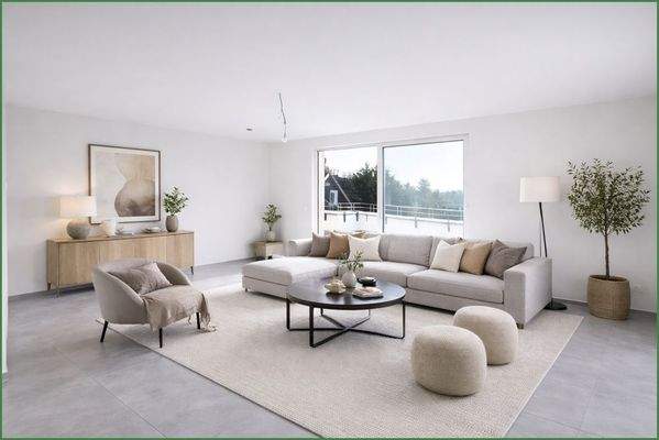 Wohnzimmer eingerichtet KI generiert