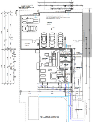 Grundriß Untergeschoss und Tiefgarage