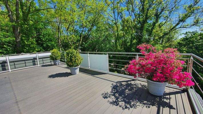 Blick auf Teil der Terrasse