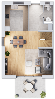 Erdgeschoss: Offen und einladend!