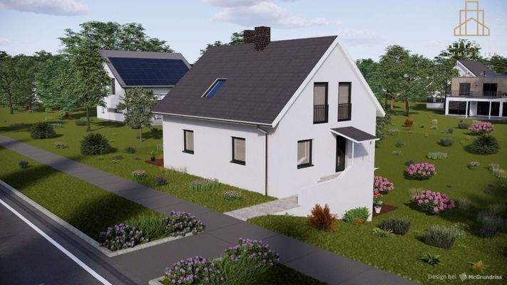 Visualisierung nach Renovierung Straßenseite