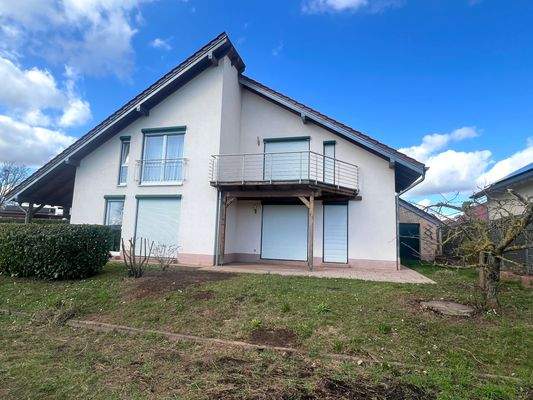 Rückansicht Doppelhaus