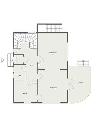 Grundriss Erdgeschoss (Exposégrundriss - nicht maßstäblich)