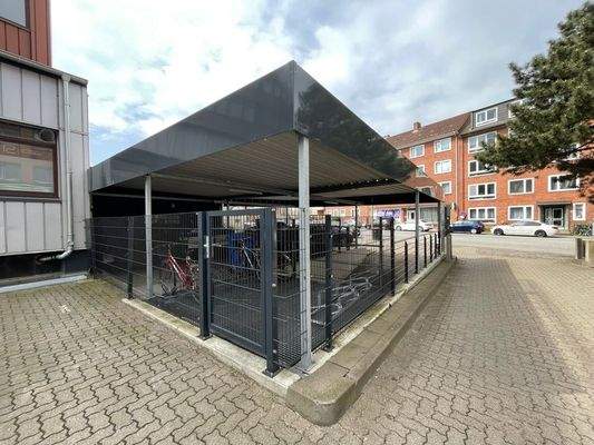 Überdachte Fahrradstellplätze