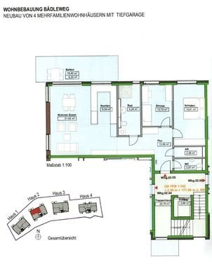 Wohnbeispiel Haus 2, 3 Zimmer 104 m²