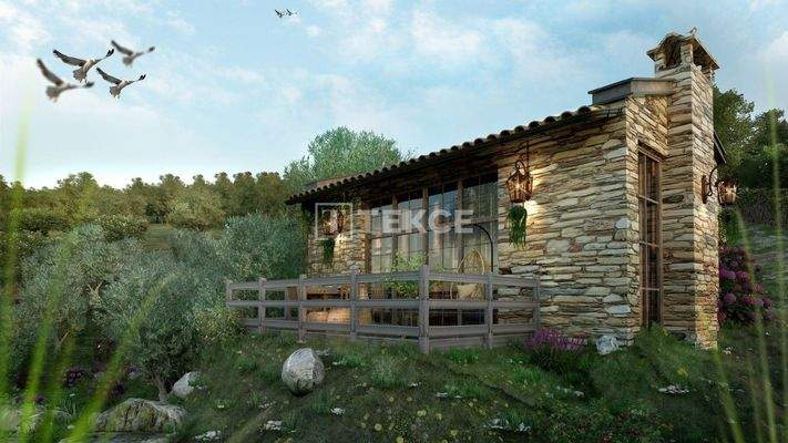 Single-Floor Stone Houses in Green Area in Mugla Milas