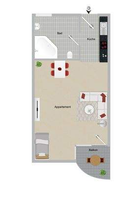 Grundriss 1.OG - Whg. 3