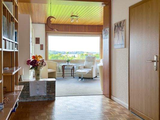 Blick aus dem Essbereich