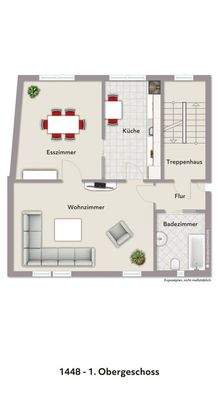 Grundriss 1. OG visualisiert 1448