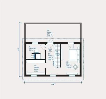 Mustergrundriss Dachgeschoss