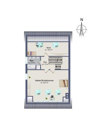 Obergeschoss Wohnhaus