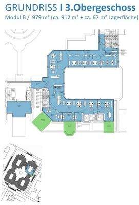 Grundriss 3 OG Modul B