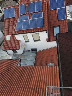 Südseite Wohnhaus und Lichthofdach 