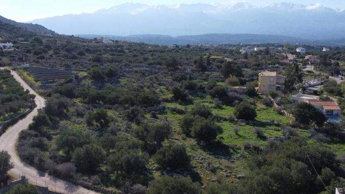Kreta, Kokkino Chorio: Sofort bebaubares Grundstück mit Meerblick zu verkaufen