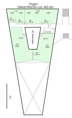 Grundriss_Finger I_4.OG - Teilfläche ehem. FOM