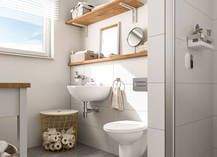 Flair113-GästeWC, mit Dusche